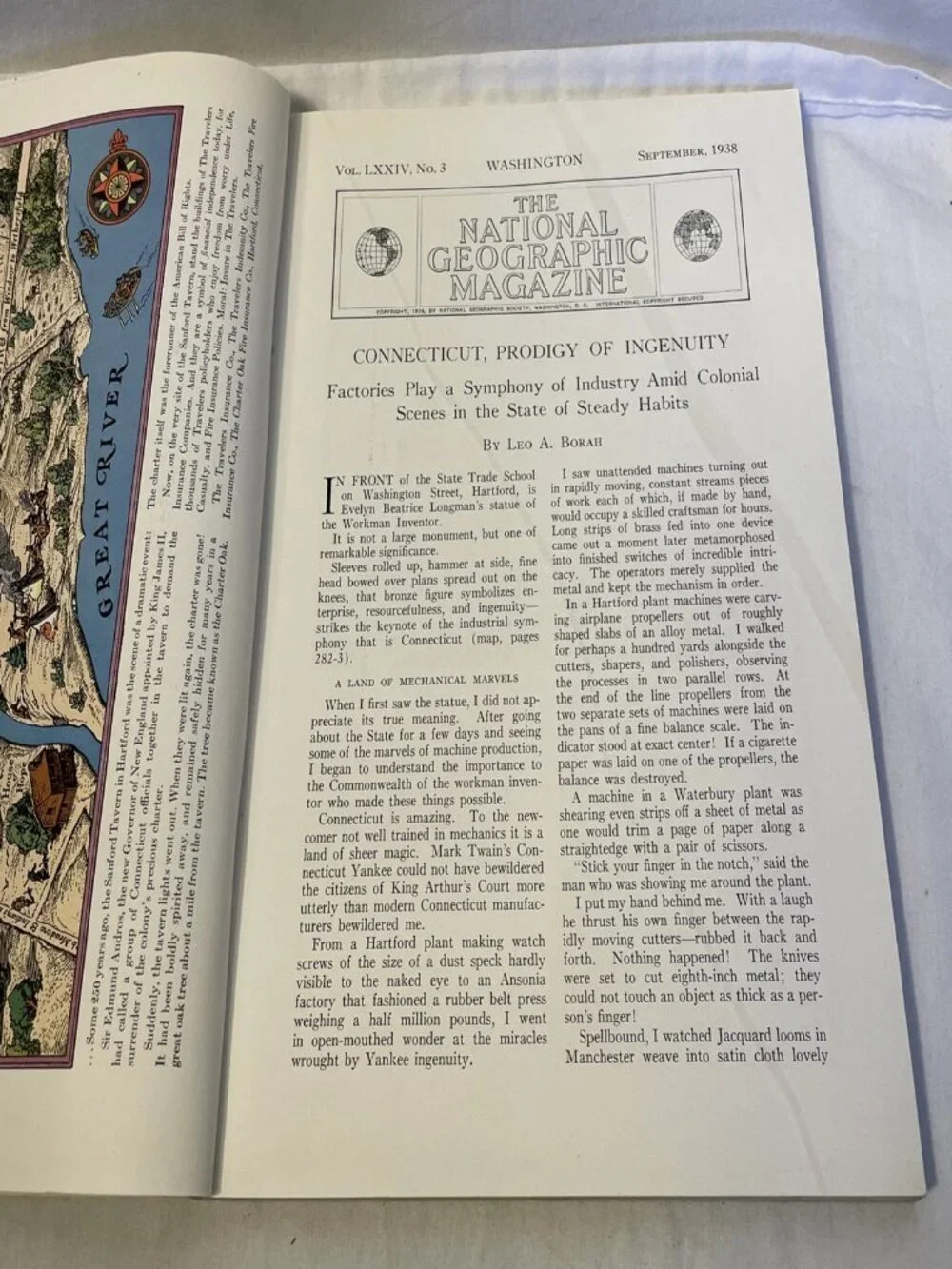 Vintage National Geographic September 1938 Vol 74 No 3 Connecticut Africa Safari